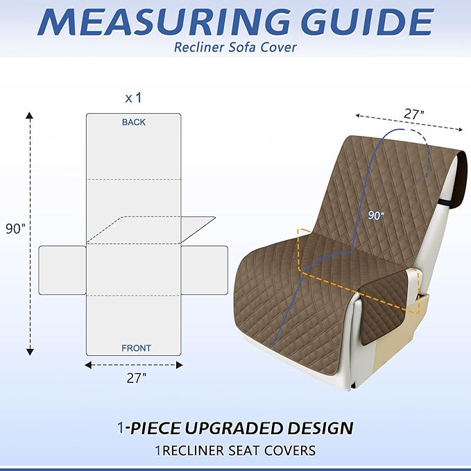 Arfntevss Recliner Sectional Couch Covers Waterproof L Shape Sofa Cover