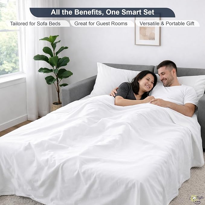 Cottington Lane Sleeper Sofa Sheets Full Size, 4 Piece Premium Quality 100%