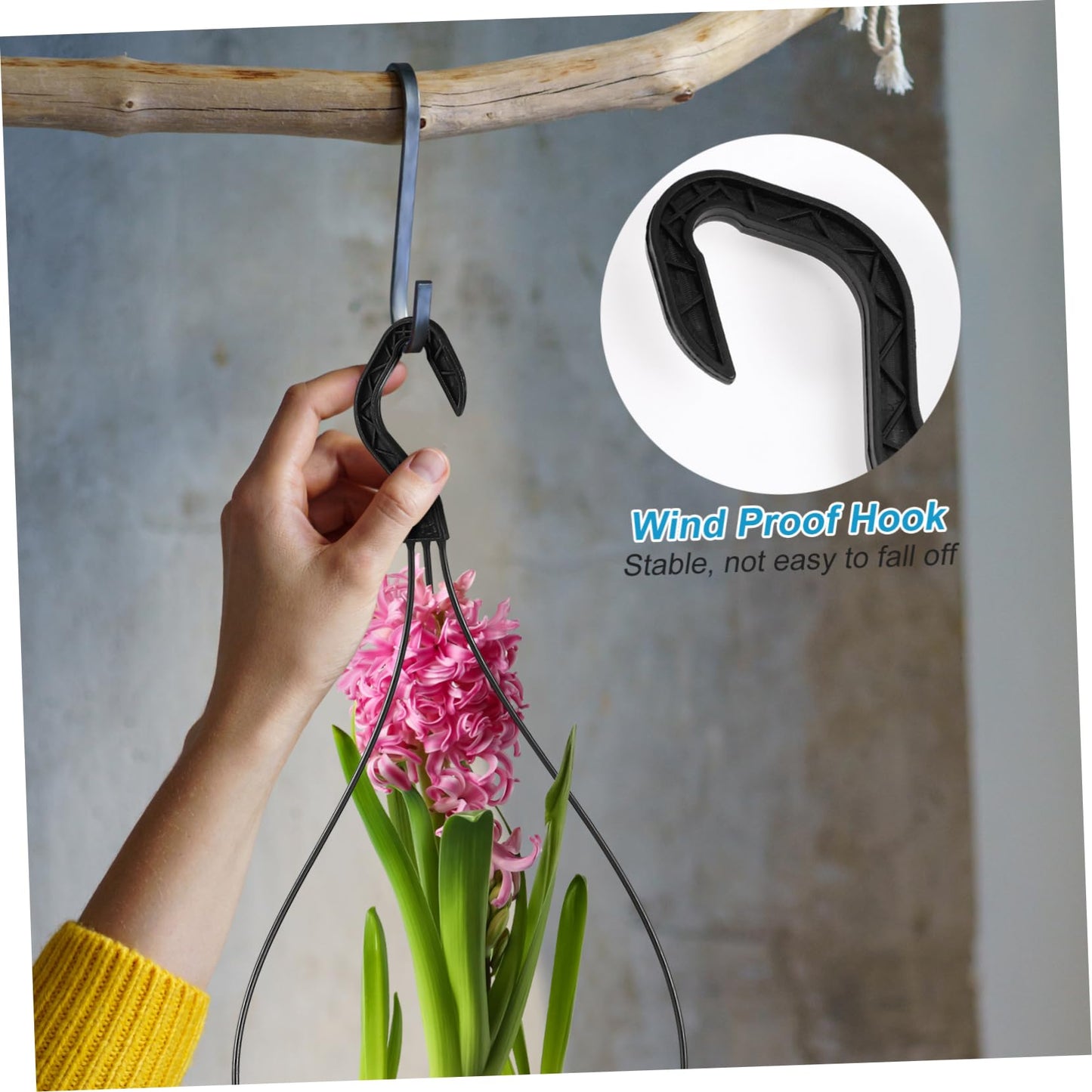 Happyyami 5 Sets Hanging Plant Pot Plastic Orchid Planter with Hook Root Controlling Pot for Indoor Outdoor Balcony Patio Garden Home Decorations