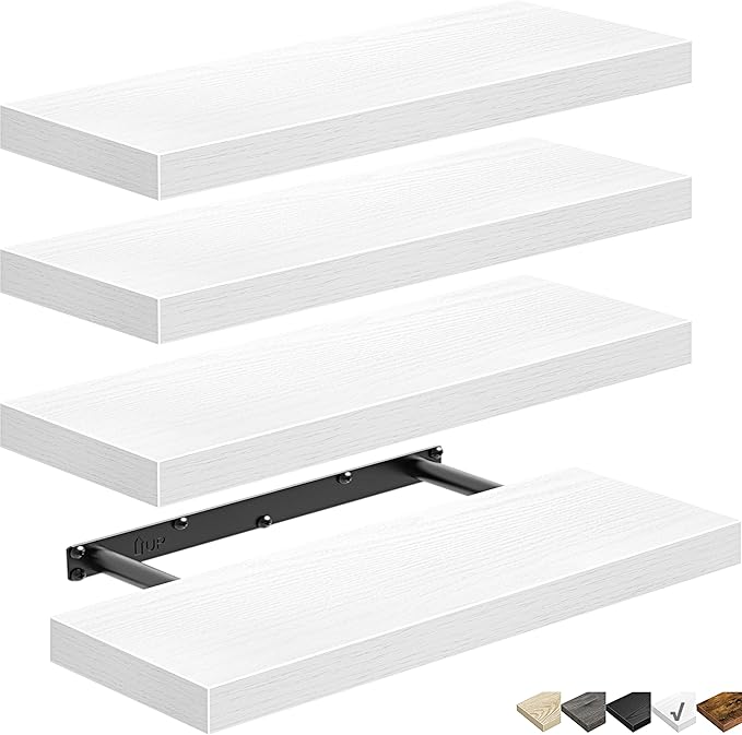 QEEIG Floating Shelves for Wall Bathroom Shelf Bedroom Kitchen Living Room