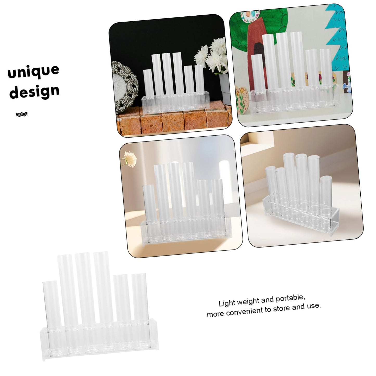 YARNOW Test Tube Plant Propagation Station Water Tube for Flowers Glass Vase for Green Plants Terrarium Jar