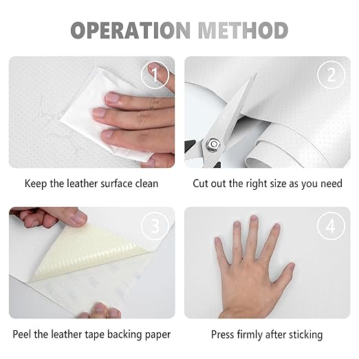Leather Repair Patch, Breathable Perforated Self Adhesive Repair Patch