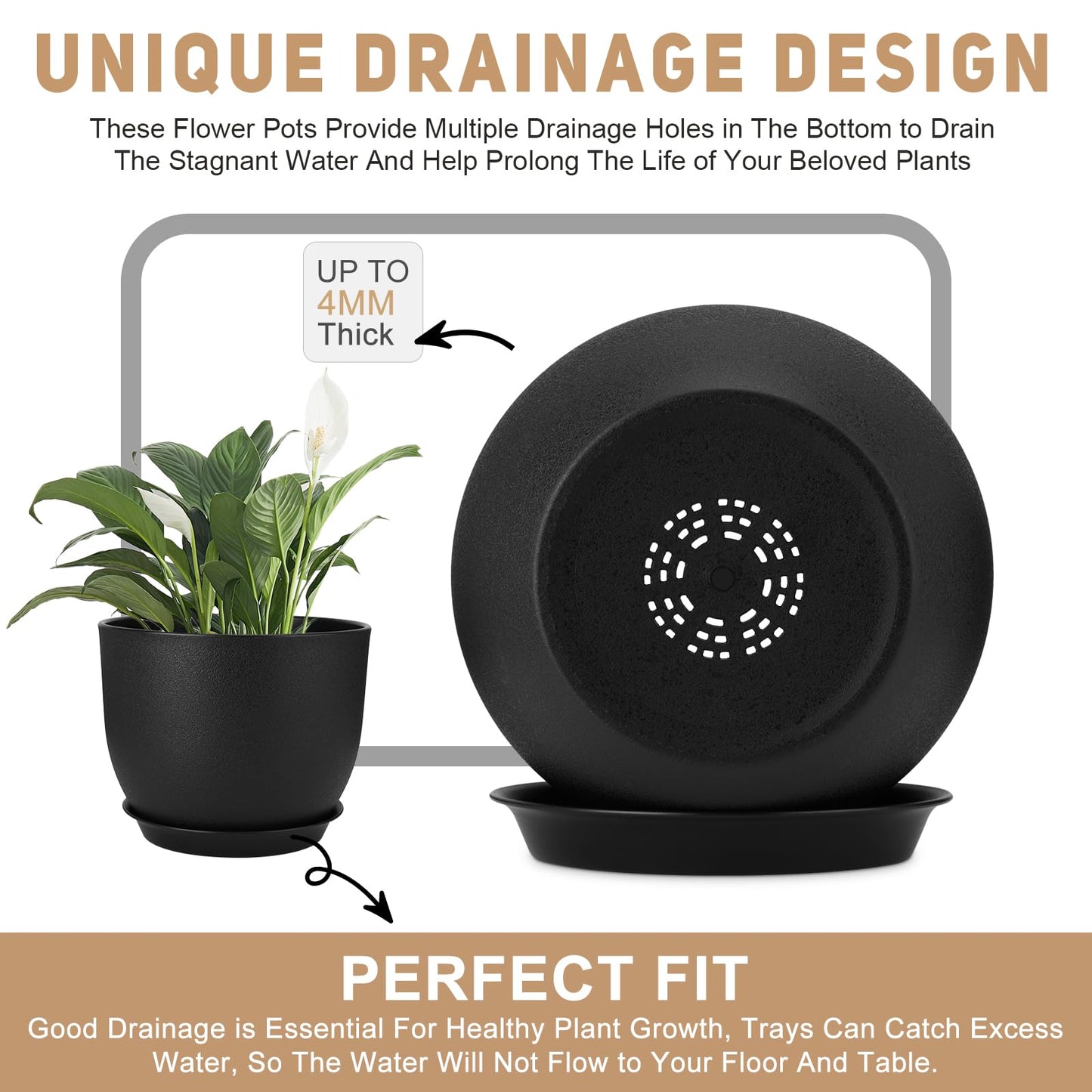 YNNICO Indoor Self Watering Planters