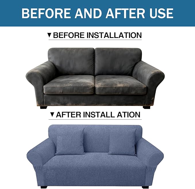 Loveseat Slipcover with 2 Pillow Cover