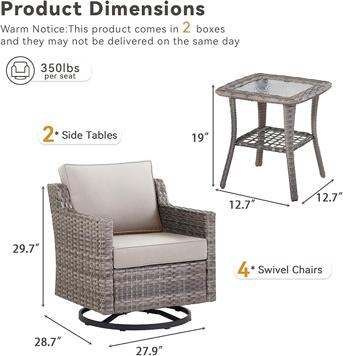 Patio Wicker Chairs Swivel Rocker-Outdoor Swivel Rocker Chair Set of 4