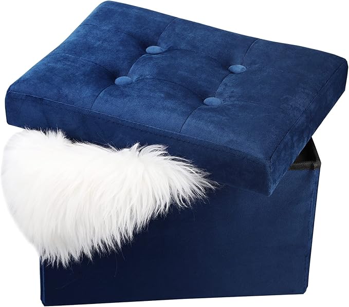 LINMAGCO Small Velvet Ottoman