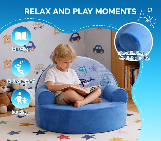 Snuggly Toddler Chair, Soft Kids Sofa