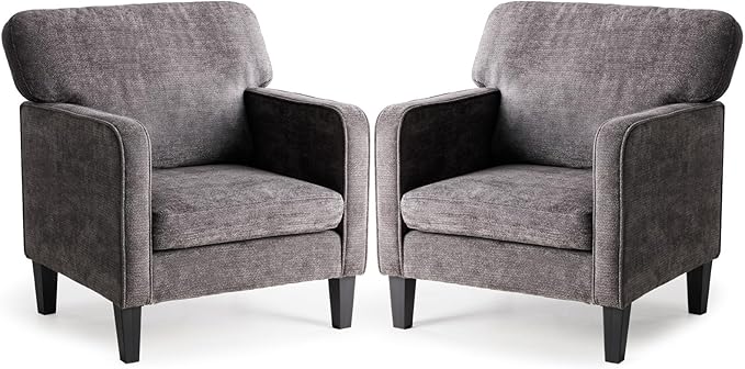 DUMOS Dark Grey Modern Accent Chairs