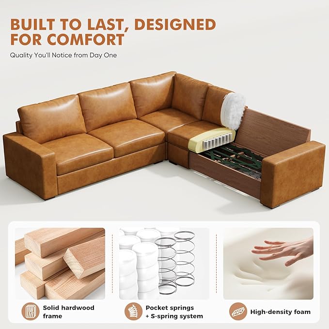 ABCASA Oversized Modular V Shaped Sectional Couches
