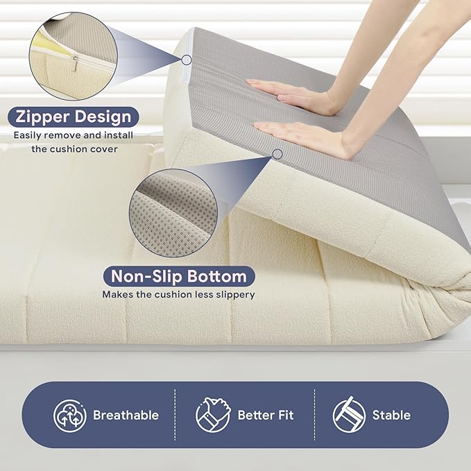 Custom Bay Window Cushion, Splash-Proof Window Seat Cushions Indoor, Customized