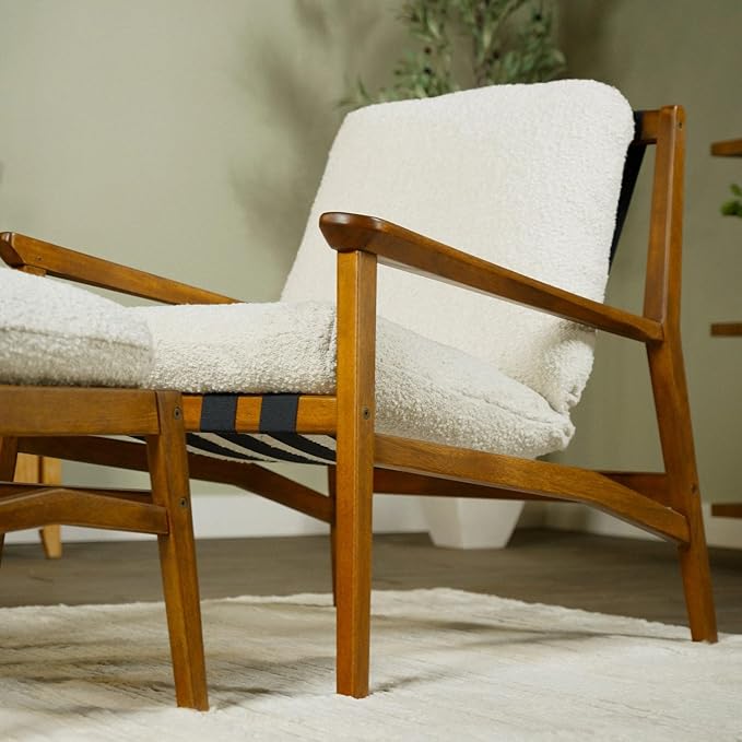 Grain Wood Furniture Solid Wood Mid Century Lounge Chair