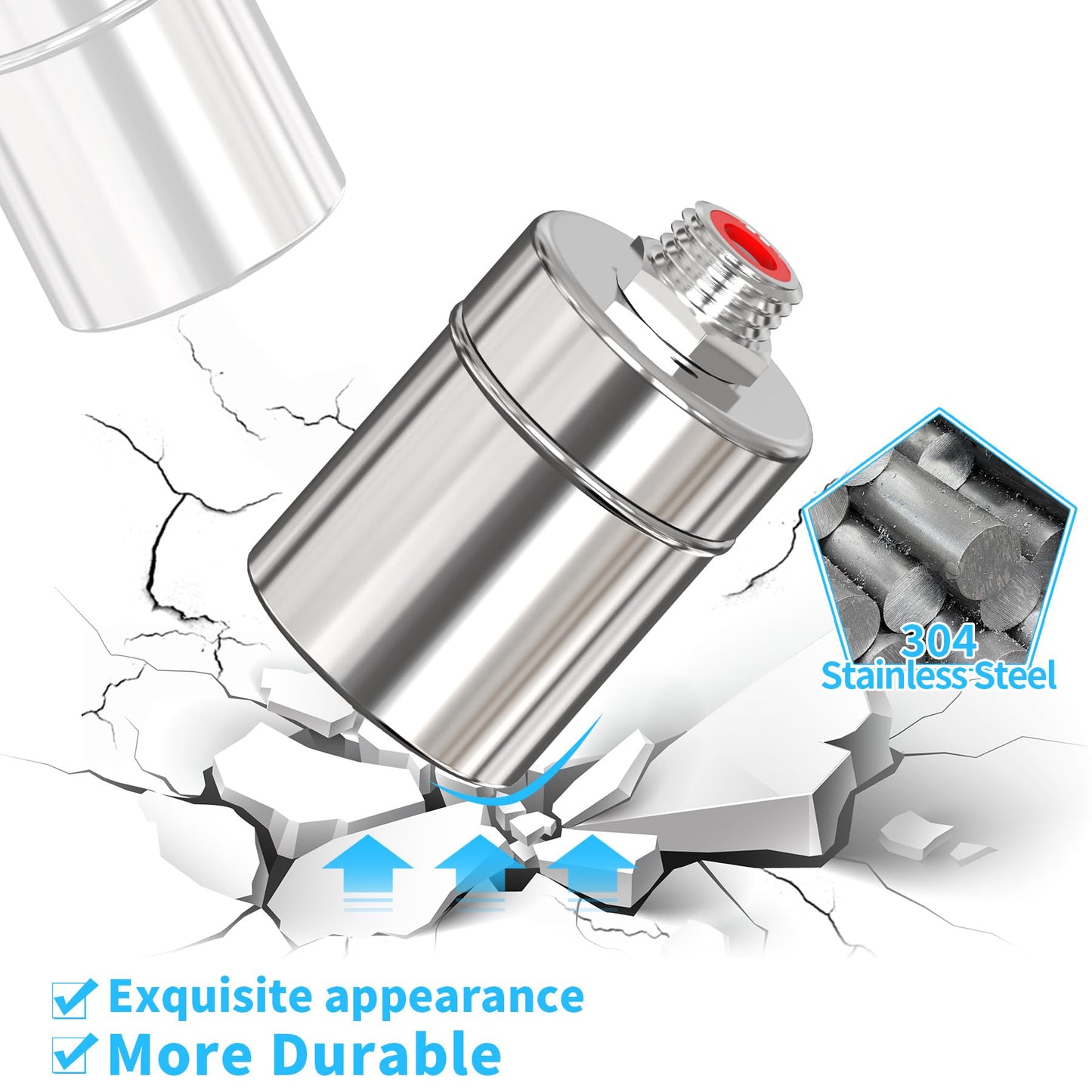 304 Stainless Steel Float Valve for Water Tank – Automatic Water Level Control, 1/2" NPT Thread, No Electricity Needed, Full Water Shutoff for Livestock Troughs, Pools, and Stock Tanks