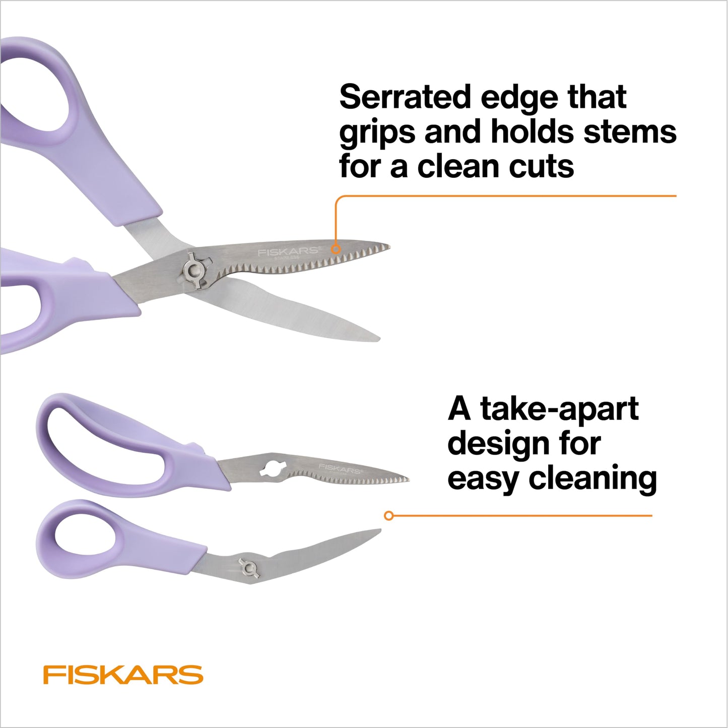 Fiskars 2-Piece Pruning & Veggie Shears Set, Explore Collection Garden Tool Kit, Bypass Pruner for Light Trimming, Vegetable Shears with Serrated Stainless Steel Blades for Harvesting Flowers & Herbs