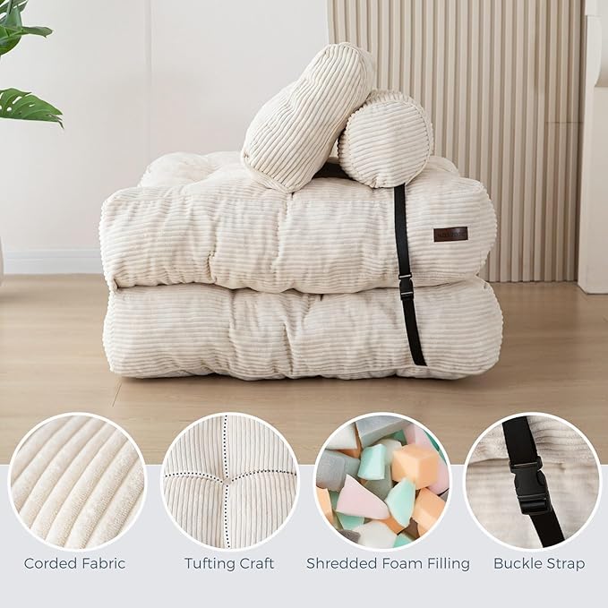 MAXYOYO Folding Sofa Bed, Convertible Sleeper Chair