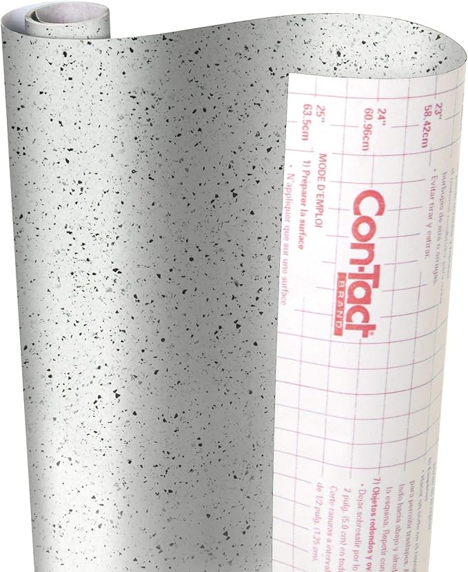 Con-Tact Brand Creative Covering, Self-Adhesive Shelf Liner, Granite Black and