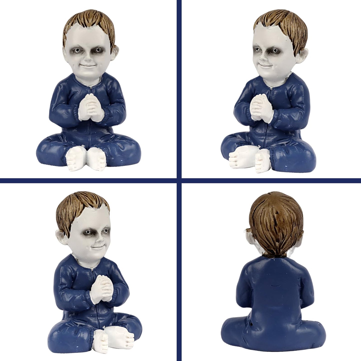 YYPLIAN Ghost Baby Doll Figurines, Halloween Scary Resin Small Statue Creepy Zombie Baby Statue Decor Desk Decor (D)