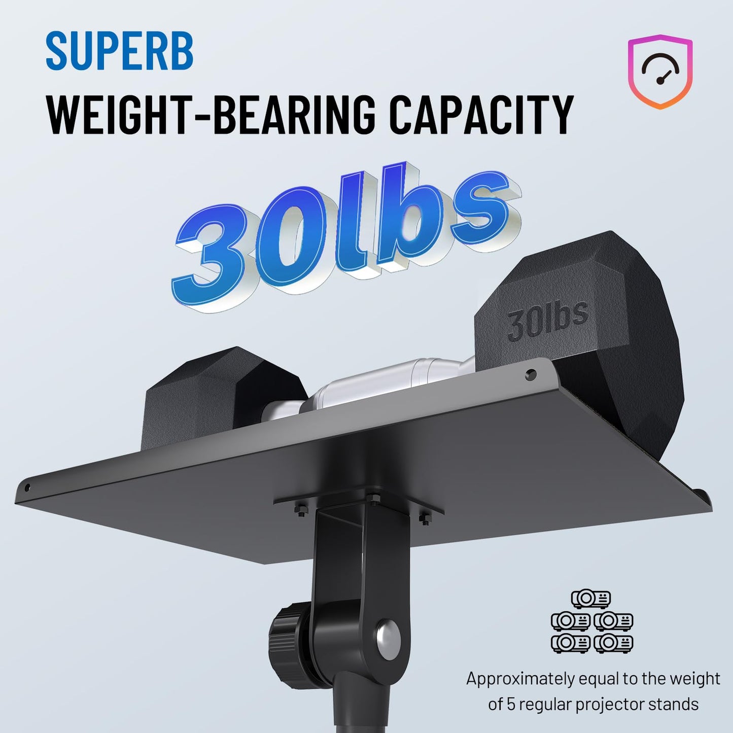 CAHAYA Projector Stand Tripod Adjustable - Stable for Tablets Phones Book Height 26" to 51.5" Multifunctional Laptop DJ Rack Stand Portable for Outdoor Movies CPS0331