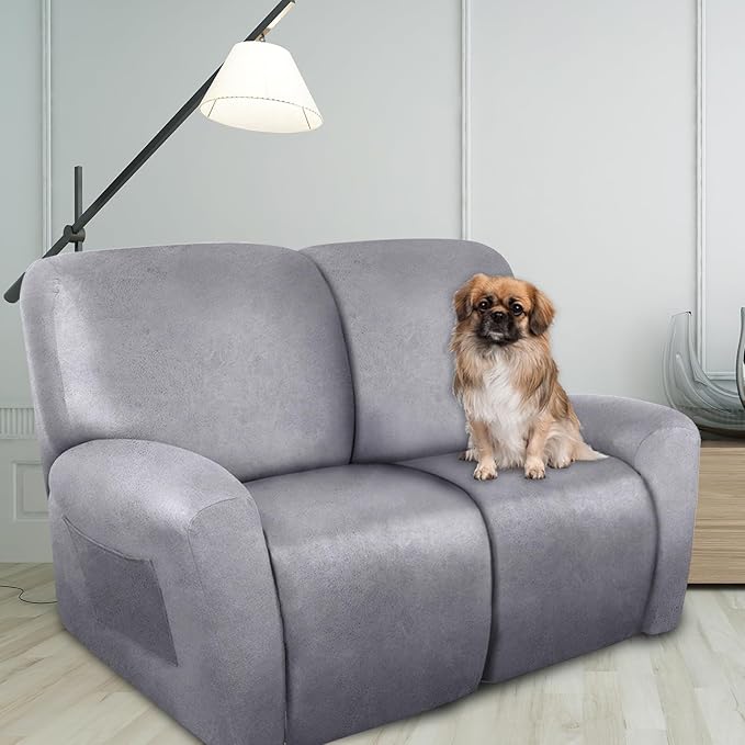 ANARACHON Loveseat Recliner Cover Leather Look Recliner Loveseat Covers