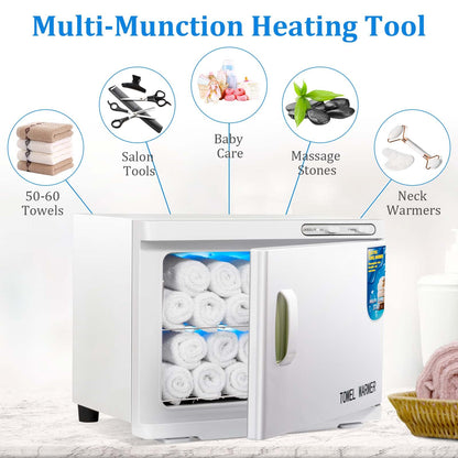 Small Hot Towel Warmer for Spa Home Salon Esthetician 2-in-1 5L Mini Personal Hot Towel Cabinet Towel Warmers Spa, Fast Heating Towel Heater Towel Steamer for Facials…