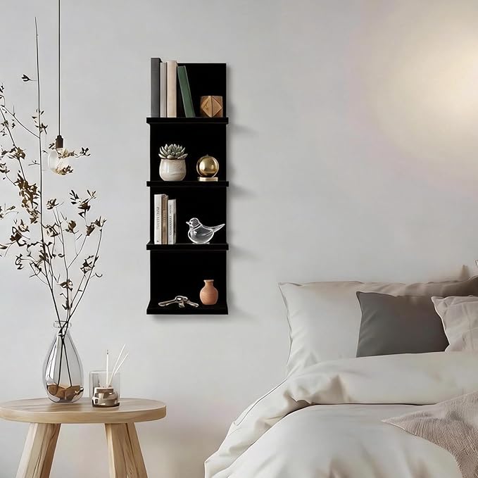 Homaterial Wall Shelves 4 Tier, Simple Vertical Corner Shelf