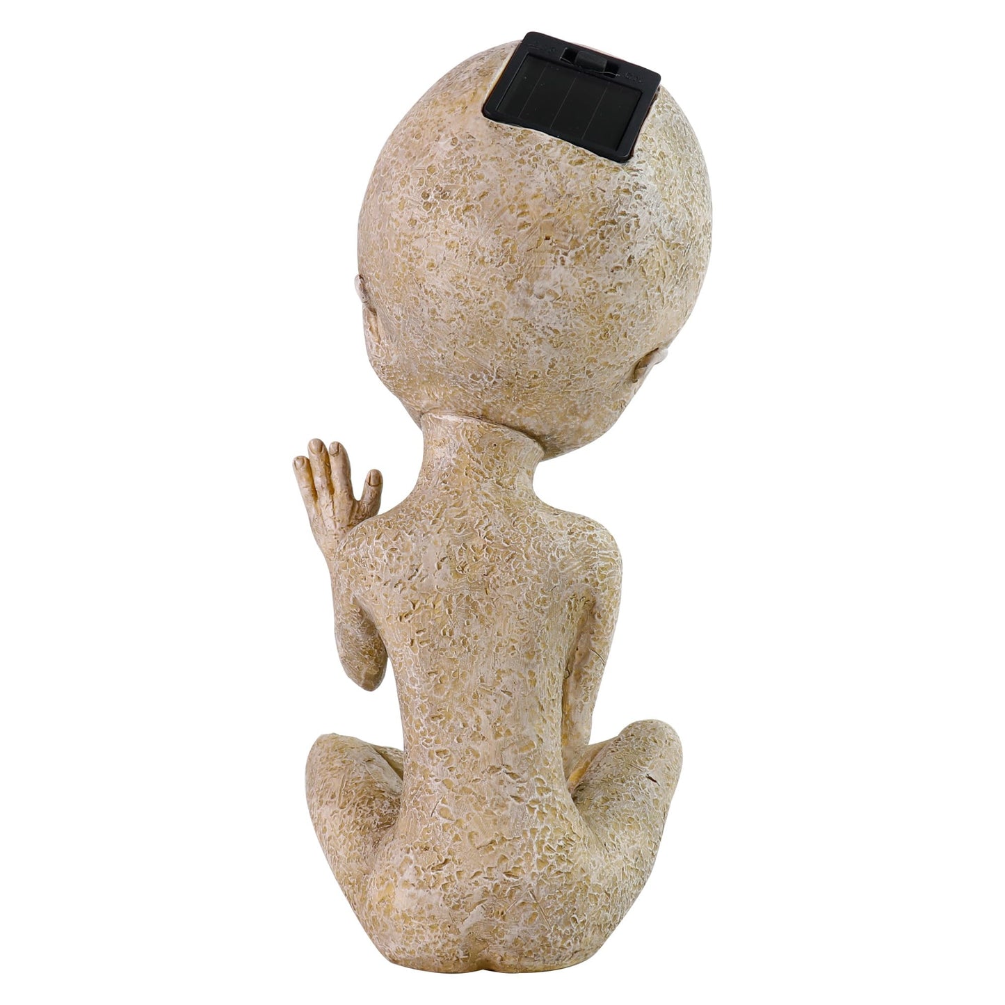 Lopoti Solar Light UFO Extraterrestrial Garden Alien Statues Figurine for Indoor Outdoor Garden Patio, Yard Or Lawn Decoration