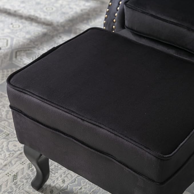 Mid Century Modern Accent Chair Upholstered Armchair Comfy Velvet Tufted