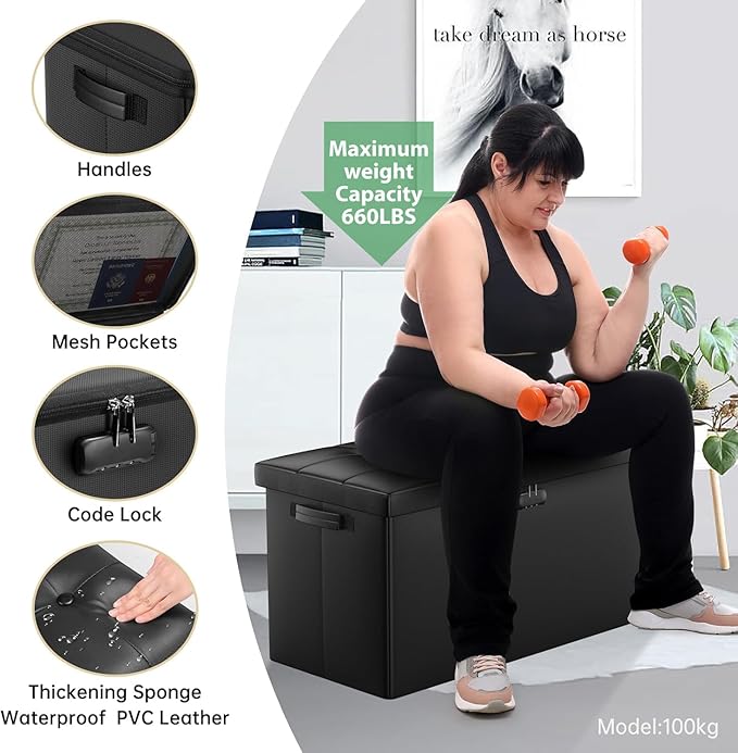 DocSafe Storage Ottoman Bench