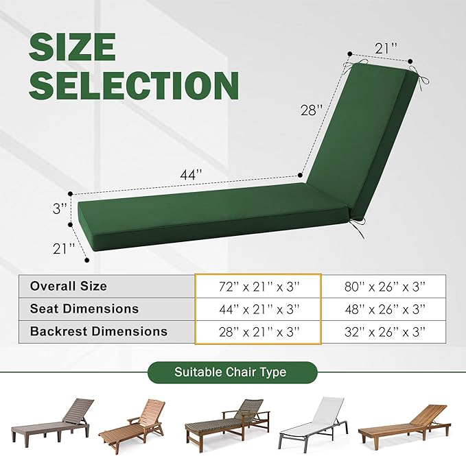 Chaise Lounge Cushions Outdoor, Outdoor Chaise Cushion