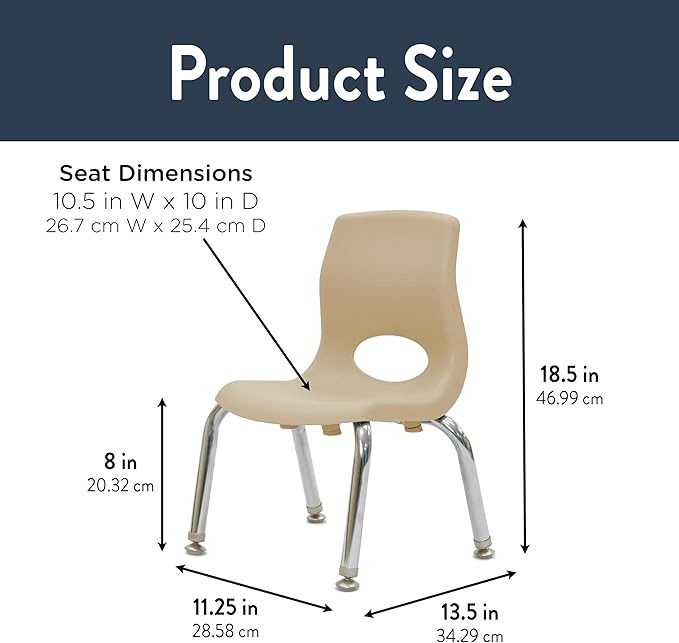 Children’s Factory MyPosture Plus 8" Chair, Tan