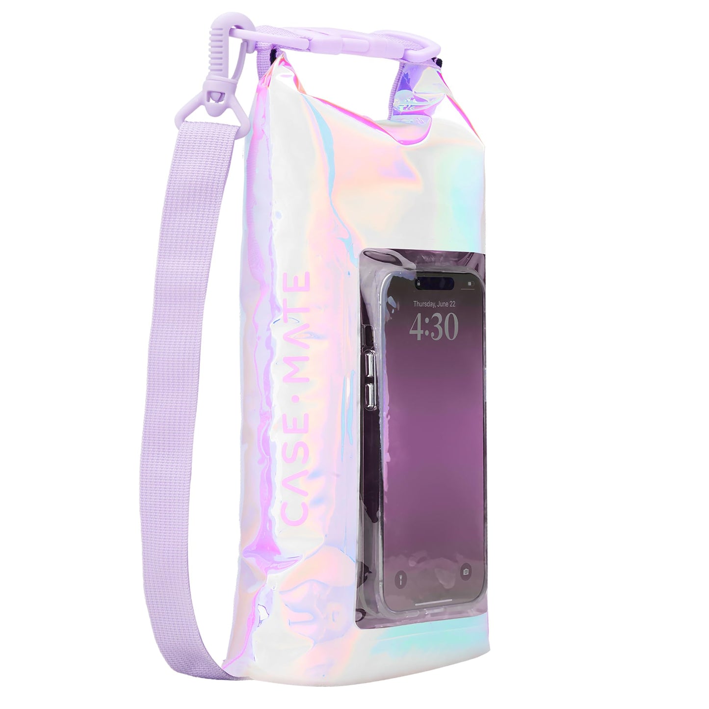 Case-Mate IP68 Waterproof Dry Bag 2L - Roll Top Backpack w/Phone Case/Pouch Boating & Kayak Accessories Essentials for Camping Swimming Beach Fishing Rafting Travel Soap Bubble, CM052390
