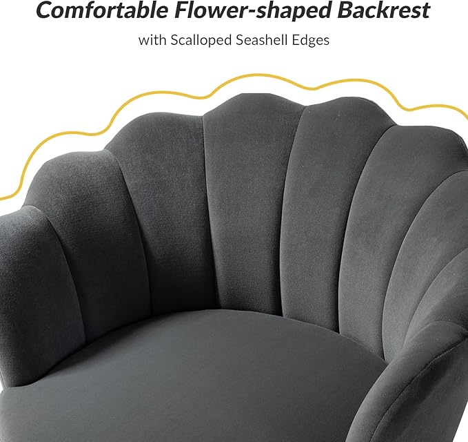 HULALA HOME Modern Velvet Accent Chairs Set of 2