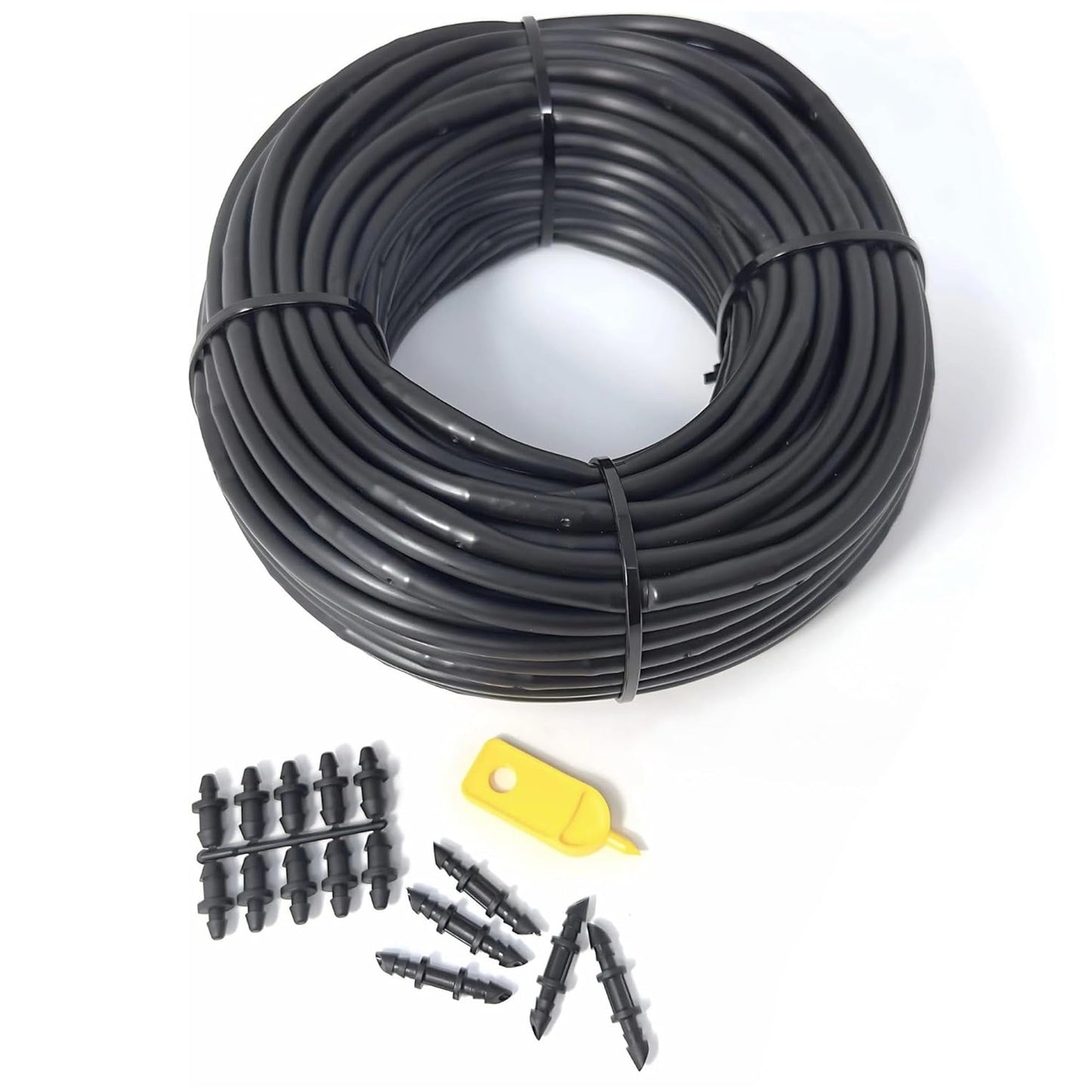 Sprinkland® 1/4" Dripline | Made in USA | 100' ft. Roll | 6" Emitter Spacing | Drip Irrigation Fittings Included