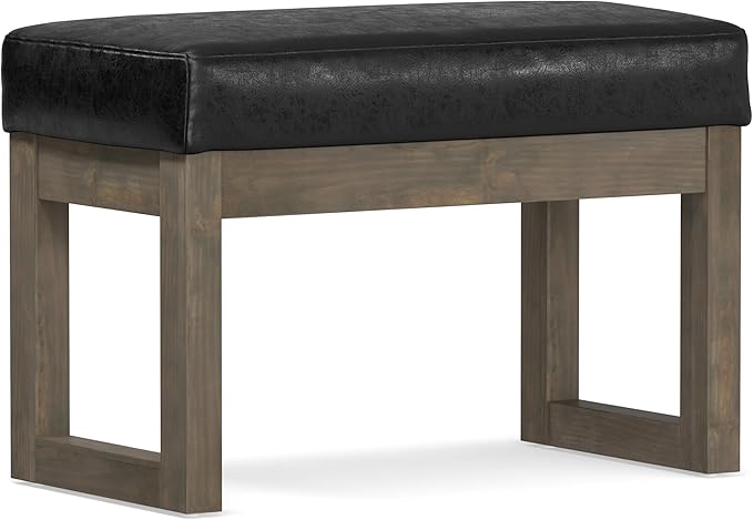 SIMPLIHOME Milltown Small Ottoman Bench