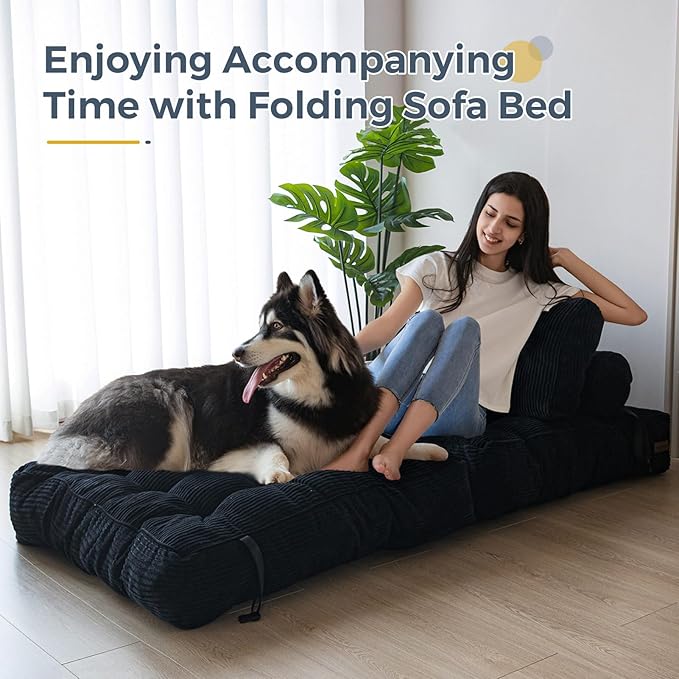 MAXYOYO Folding Sofa Bed, Convertible Sleeper Chair