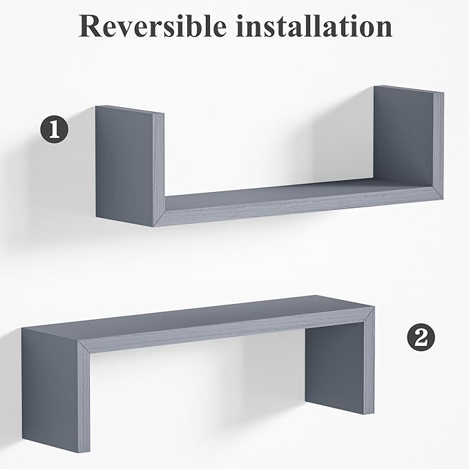 SRIWATANA Floating Shelves for Wall, Wall Shelves for Bathroom, Living Room