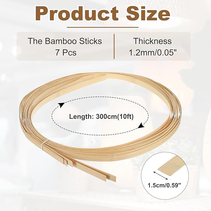 MECCANIXITY 7 Rolls Bamboo Strips