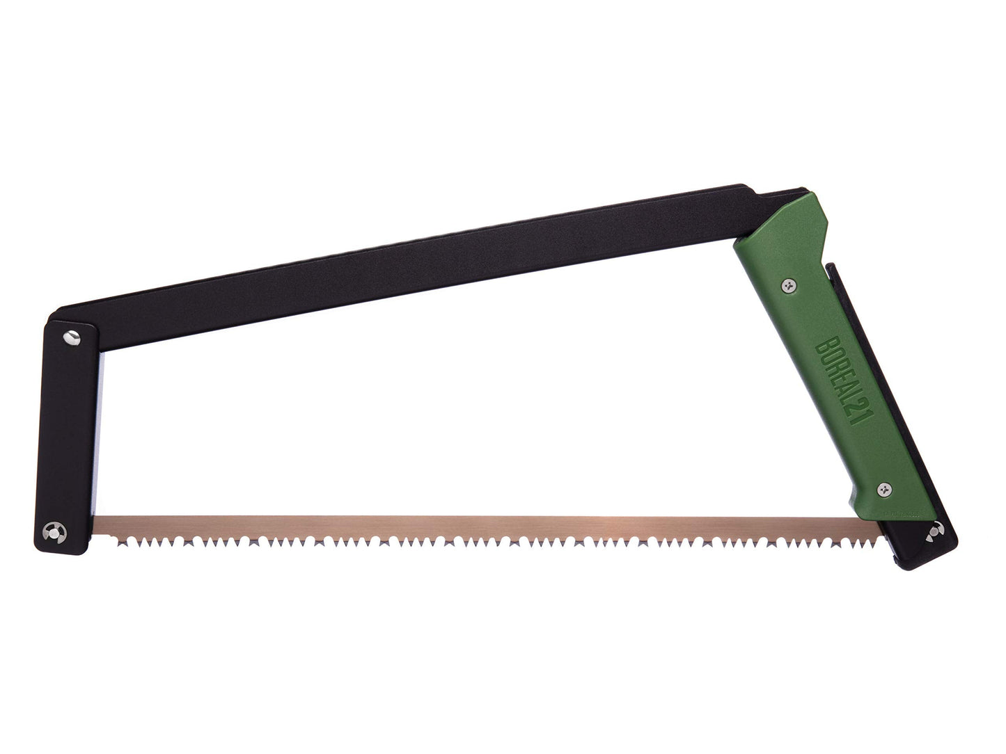 AGAWA - BOREAL21 TRIPPER KIT - 21 inch folding bow saw, rugged cordura sheath, additional aggressive blade (Black Frame - Green Handle)