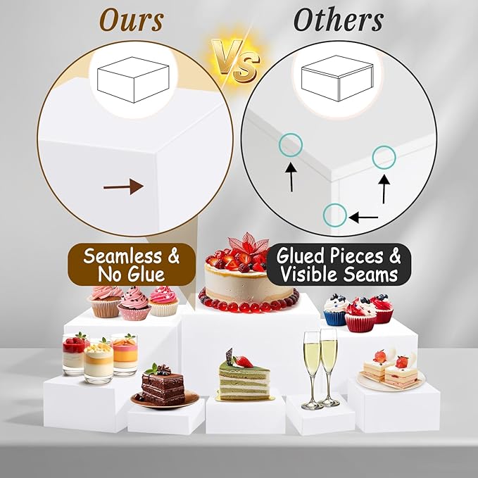 8Pcs Buffet Risers, Large Food Risers