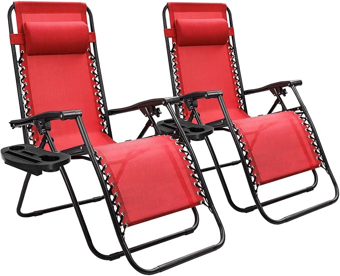 Devoko Patio Zero Gravity Chair Outdoor Folding Adjustable Reclining Chairs