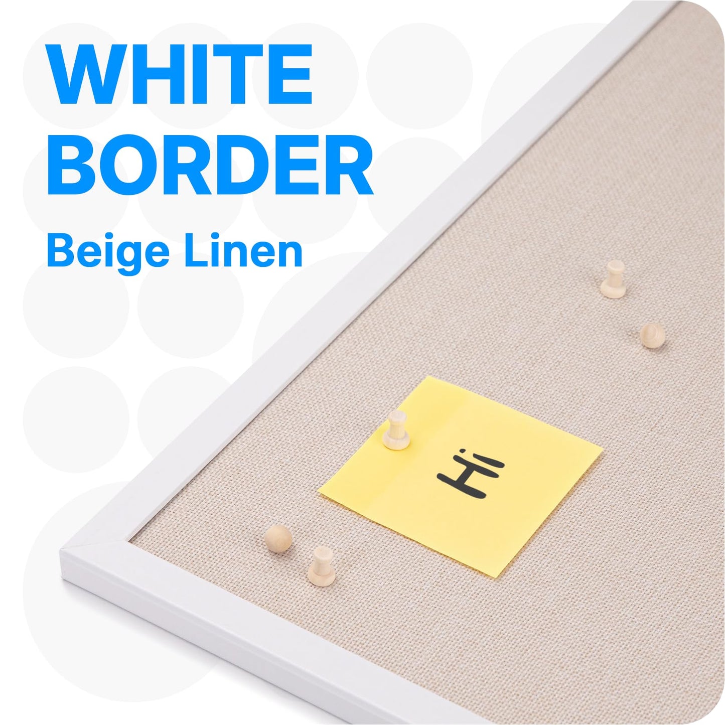 OWLKELA 13.3"x17.7" inch Bulletin Board with Linen 2 Pack, White Wood Style Frame, with 20 Pushpins, Linen Cork Board, Ideal for School, Home & Office