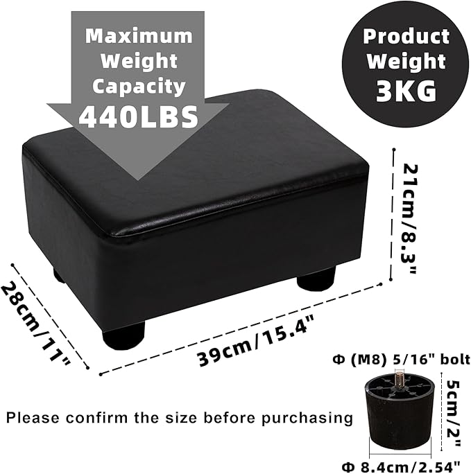 CAROLMADE Small Foot Stool Ottoman Footstool