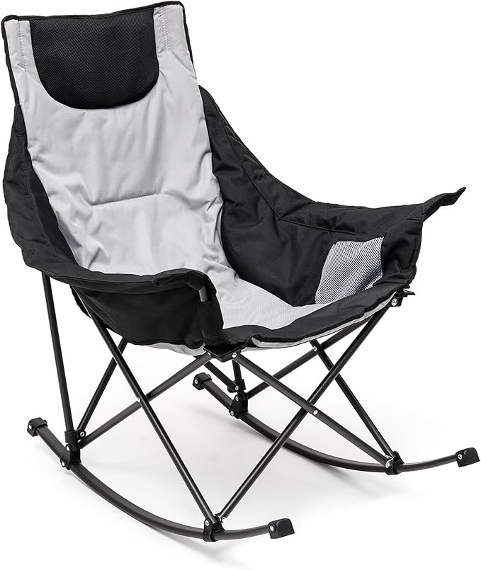 SUNNYFEEL Oversized Rocking Camping Chair, Fully Padded Patio Chair