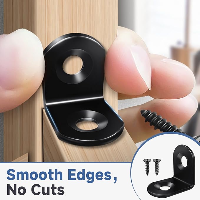 40PCS L Brackets, Stainless Steel Corner Brace