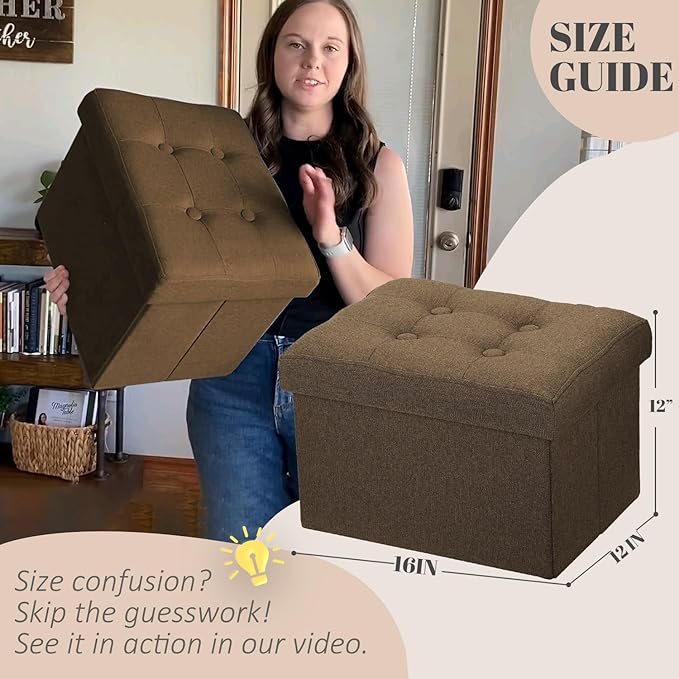LINMAGCO Ottoman Storage Ottoman