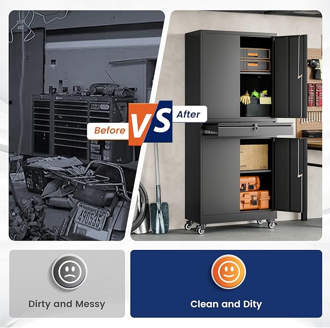 Yizosh Metal Garage Storage Cabinet