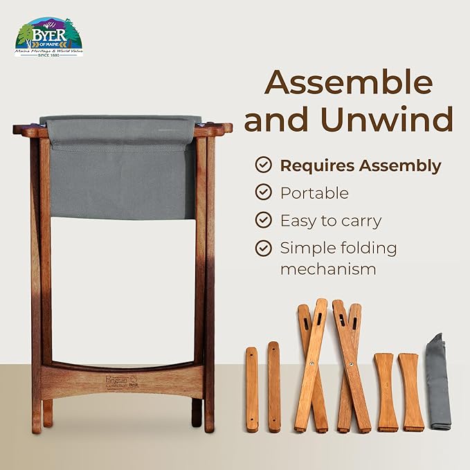 BYER OF MAINE Pangean Folding Stool – Canvas Camp & Wood Camp Stool