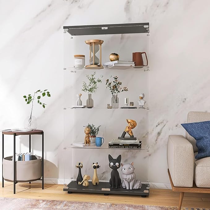 LFT HUIMEI2Y Glass Display Cabinet 4-Shelf
