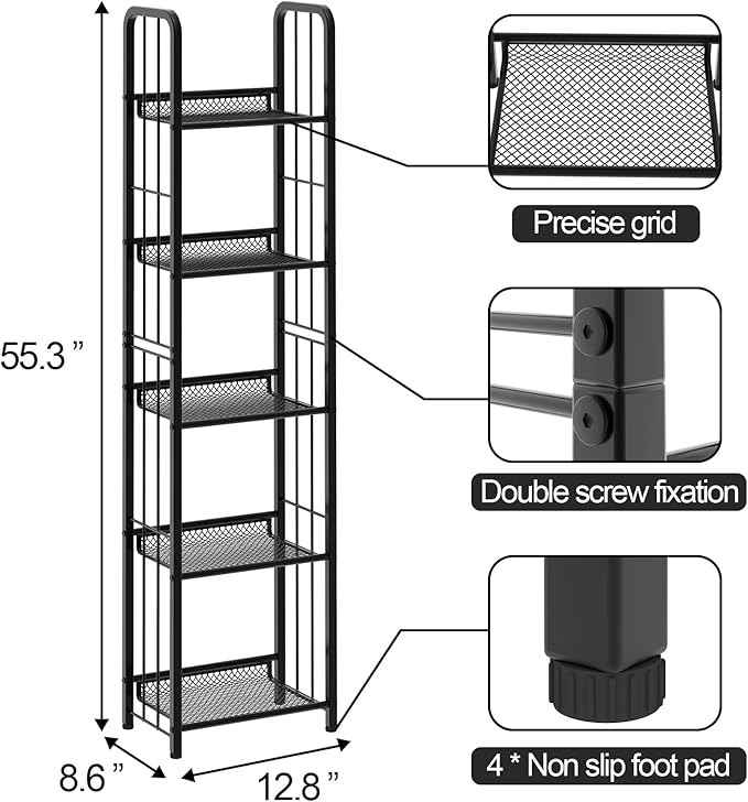 Bookshelf Storage Shelf Bookcase Freestanding Storage Stand