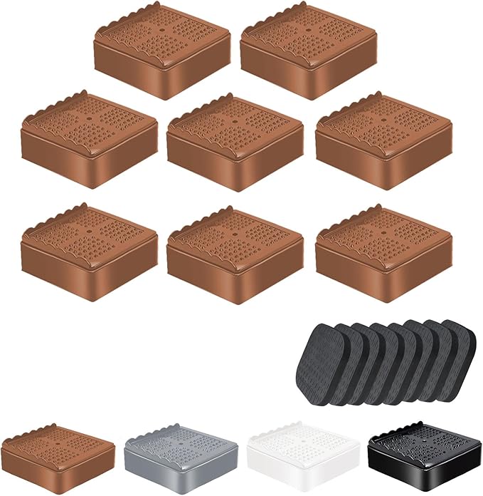 shouwuhho Furniture Risers, 8 Pack Bed Risers