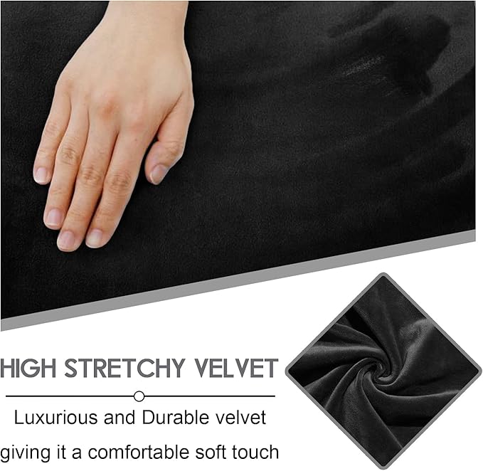 ULTICOR Velvet 8-Pieces Recliner Sofa Covers Stretch Reclining Couch Covers